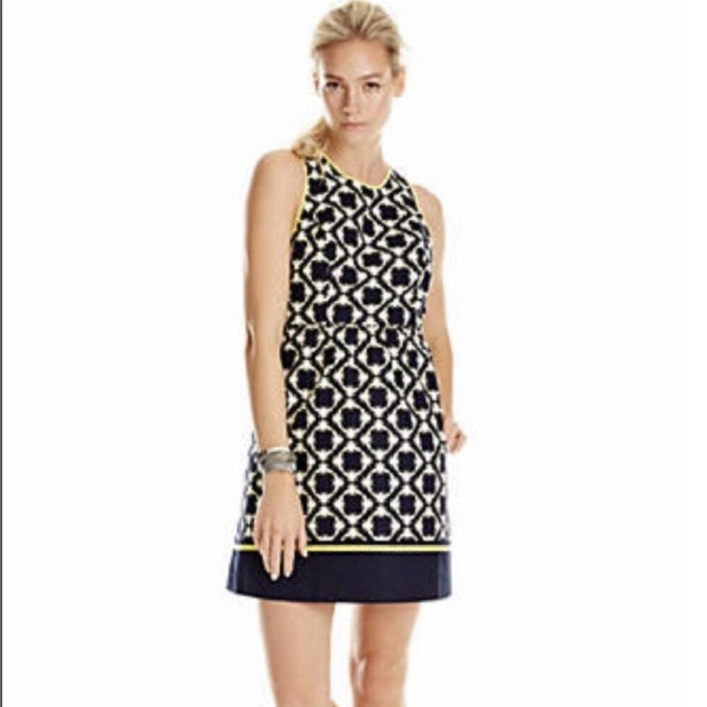 Crown & Ivy Bumble Bee Back Zip Side pockets Dress Sz. 4 NWOT blue